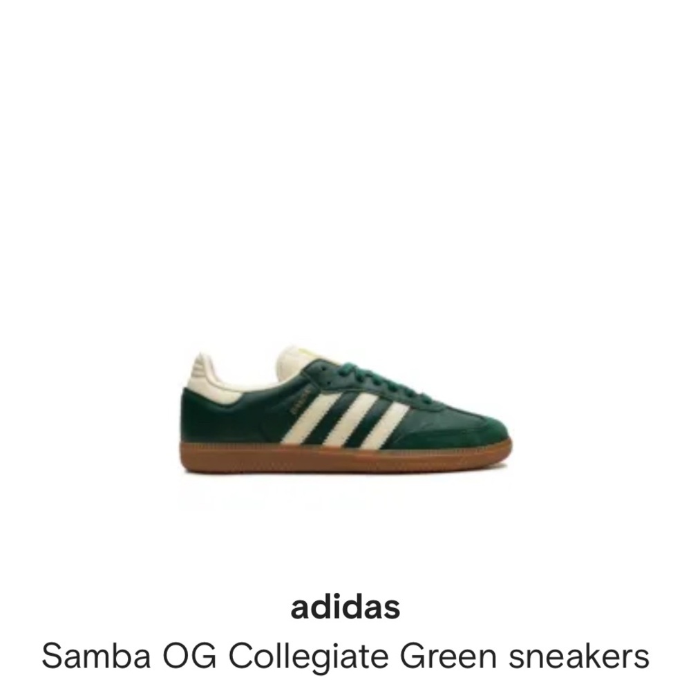 Green Adidas Sambas OG Woman' Size 8 US
